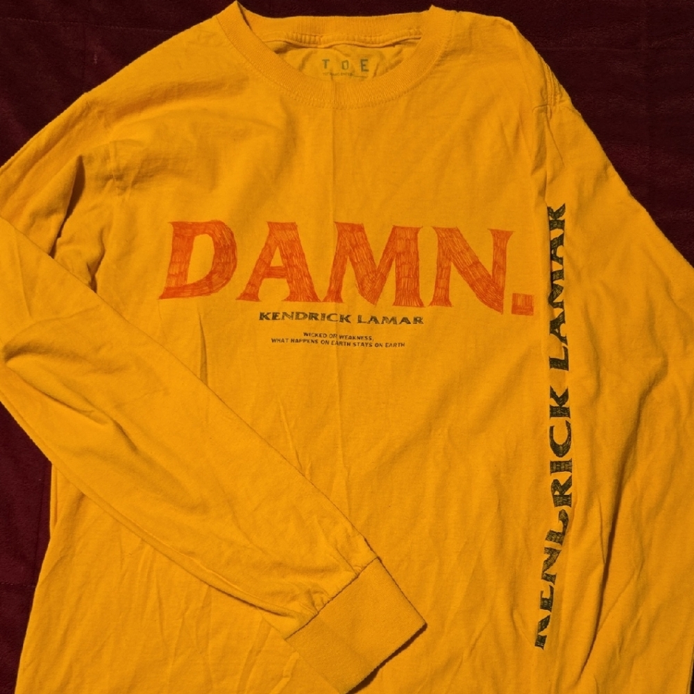 KENDRICK Lamar DAMN 2017 Tour Shirt. Mustard Graphic Long Sleeve Shirt